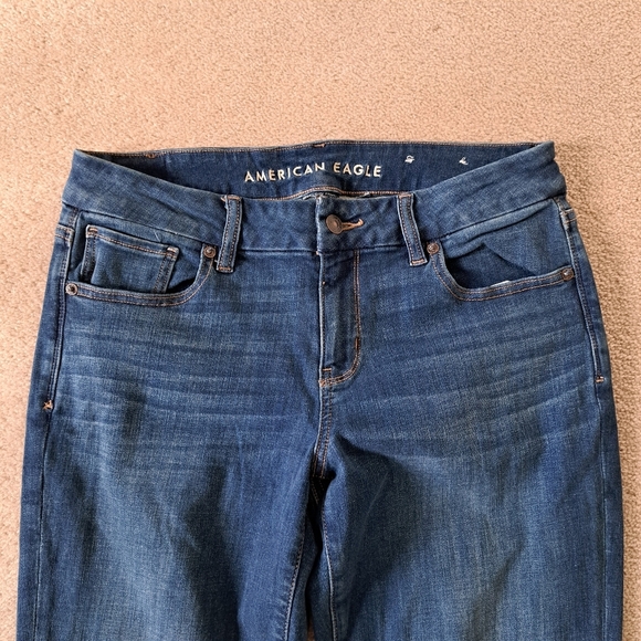 American Eagle Jeans Women's Size 8 Curvy Kick Boot Blue Denim - Picture 2 of 11